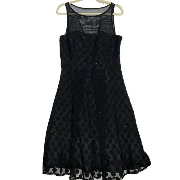 SANDRA DARREN Women's Black Sleeveless Jewel Neck Sheath Dress 10 NWOT - Picture 4 of 15